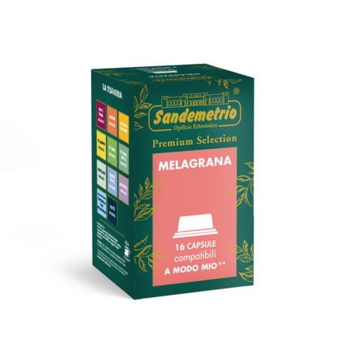 16 Capsule Sandemetrio Compatibili A Modo Mio - Infuso Melagrana